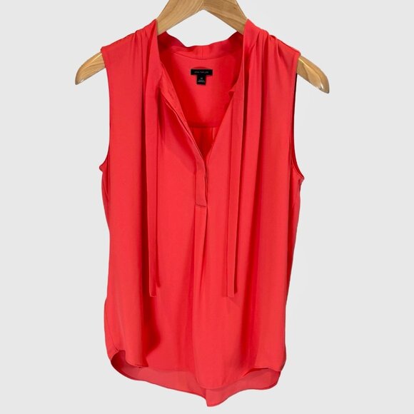 Women's Tie Neck Shell, Size M - Picture 3 of 6